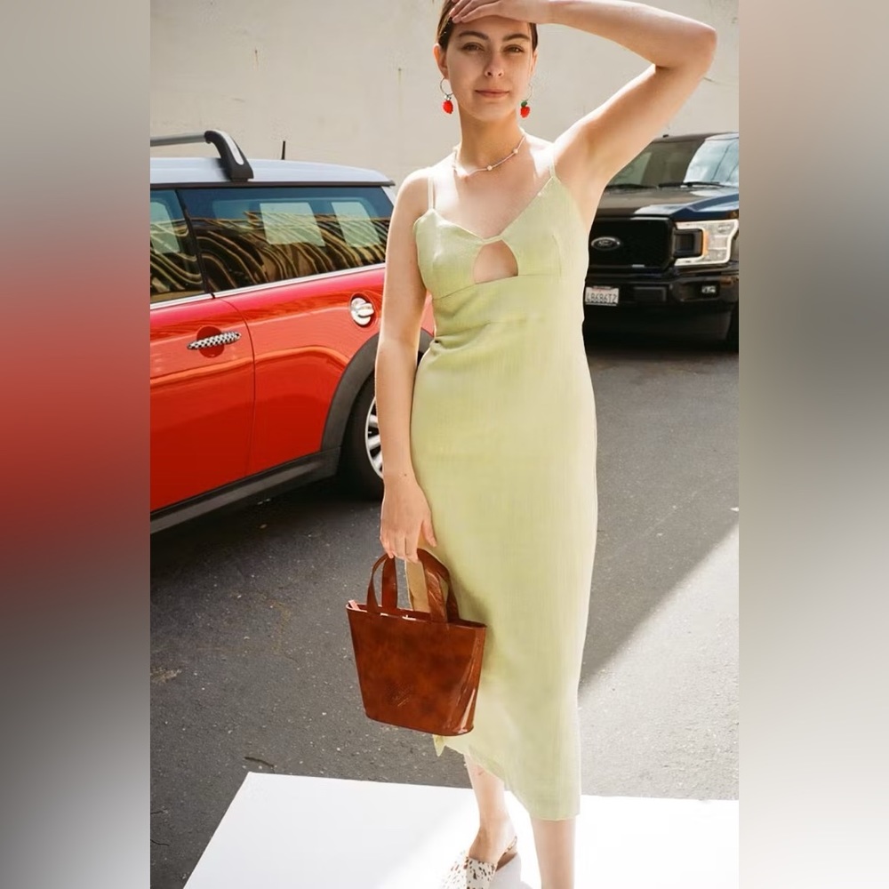 Paloma wool dalini linen green dress